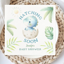 Dinosaur Baby Shower Cute Dino Boy Paper Pappersservett