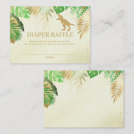 Dinosaur Baby Shower Diaper RaffCard Tilläggskort