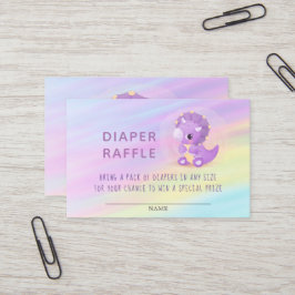 Dinosaur Baby Shower Diaper Raffle Bu Lila Visitkort
