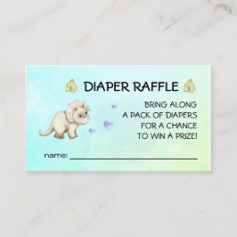 Dinosaur Baby Shower Diaper Raffle-höljeskort Tilläggskort