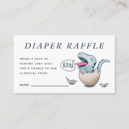 Dinosaur Baby Shower Diaper Raffle Tilläggskort