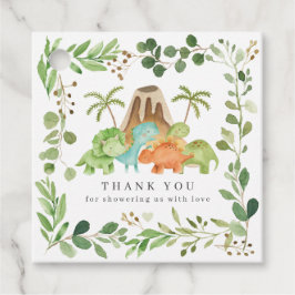 Dinosaur Baby Shower Favor Taggar | Presenttaggar Gåvor Etiketter
