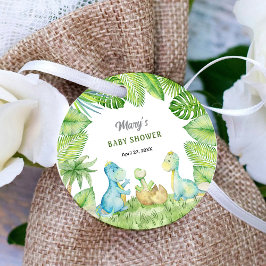 Dinosaur Baby Shower Gåvor Etiketter