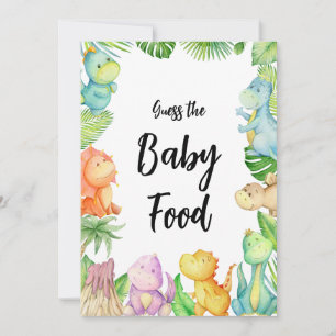 Dinosaur Baby Shower gissar att Baby Matspel Inbjudningar