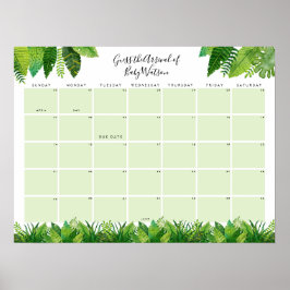 Dinosaur Baby Shower gisser förfallodatum Poster