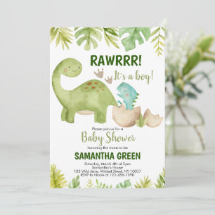 Dinosaur Baby Shower Inbjudan
