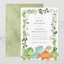 Dinosaur Baby Shower Inbjudan