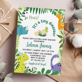 Dinosaur Baby Shower-inbjudan Inbjudningar