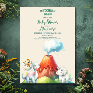 Dinosaur Baby Shower Inbjudningar
