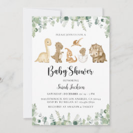 Dinosaur Baby Shower-inbjudningar Inbjudningar