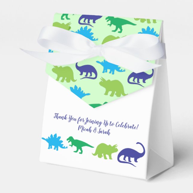 Dinosaur Baby Shower Presentaskar (Framsidan Sidan)