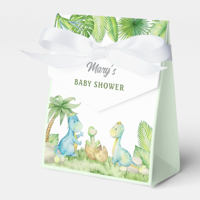 Dinosaur Baby Shower Presentaskar (Framsidan Sidan)