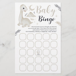 Dinosaur Baby Shower Spel Baby Bingo Kort