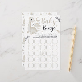 Dinosaur Baby Shower Spel Baby Bingo Kort