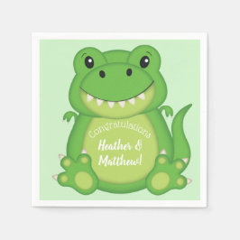 Dinosaur Baby Shower T-Rex Pappersservett