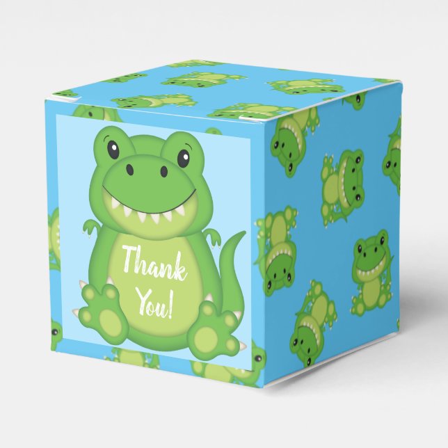 Dinosaur Baby Shower T-Rex Presentaskar (Framsidan Sidan)