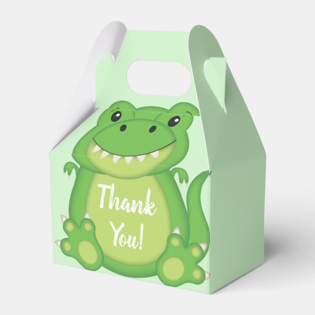 Dinosaur Baby Shower T-Rex Presentaskar (Framsidan Sidan)