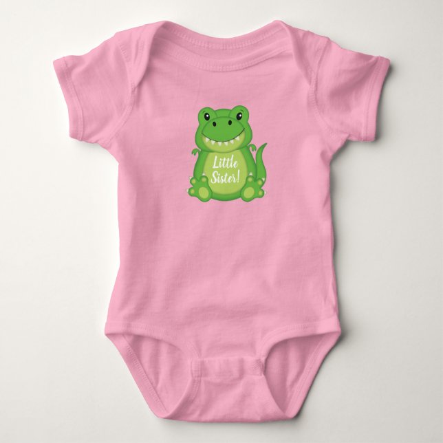 Dinosaur Baby Shower T-Rex Rosa Flicka T Shirt (Framsida)