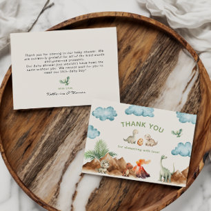 Dinosaur Baby Shower - tack för ditt kort
