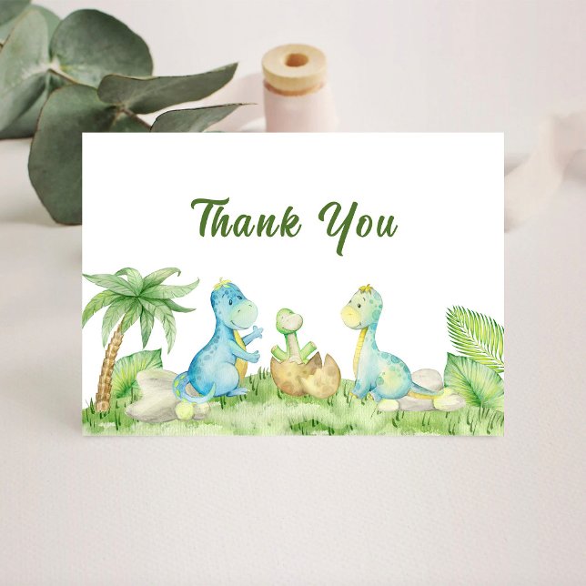 Dinosaur Baby Shower Tack Kort (Skapare uppladdad)