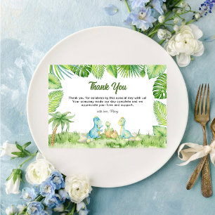 Dinosaur Baby Shower Tack Kort