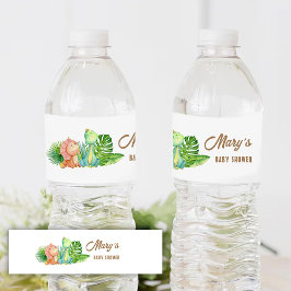 Dinosaur Baby Shower Vattenflaskor Etikett