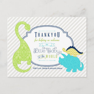 Dinosaur Baby Tack vykort