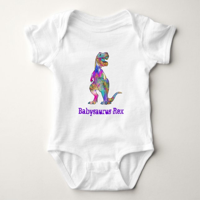 Dinosaur Babysaurus Rex Ny Bebis T Shirt (Framsida)