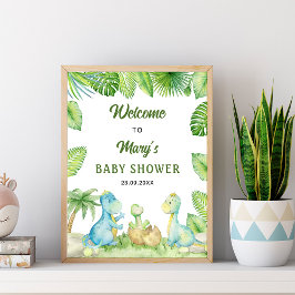 Dinosaur Babyshower-välkomst  Poster