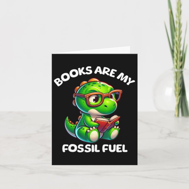 Dinosaur Back to school Reading Bokar Funny Citat Kort (Framsida)