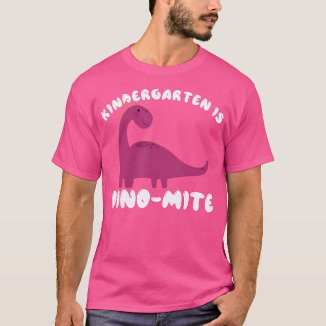 Dinosaur Back to school Shirt Kindergarten är din T Shirt (Framsida)