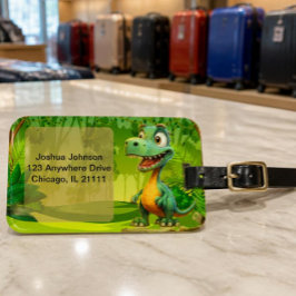 Dinosaur Bagage Tag Bagagebricka