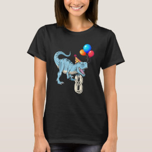 Dinosaur Balloon T Rex 8th Birthday Kid Boy Girl Shirt