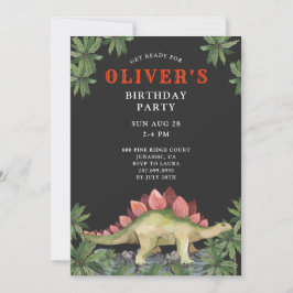 Dinosaur Barn Birthday-inbjudan Inbjudningar