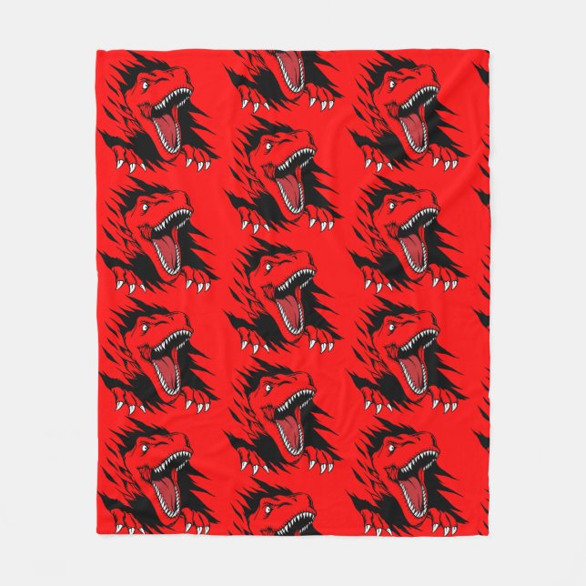 Dinosaur-barn Fleecefilt (Framsidan)