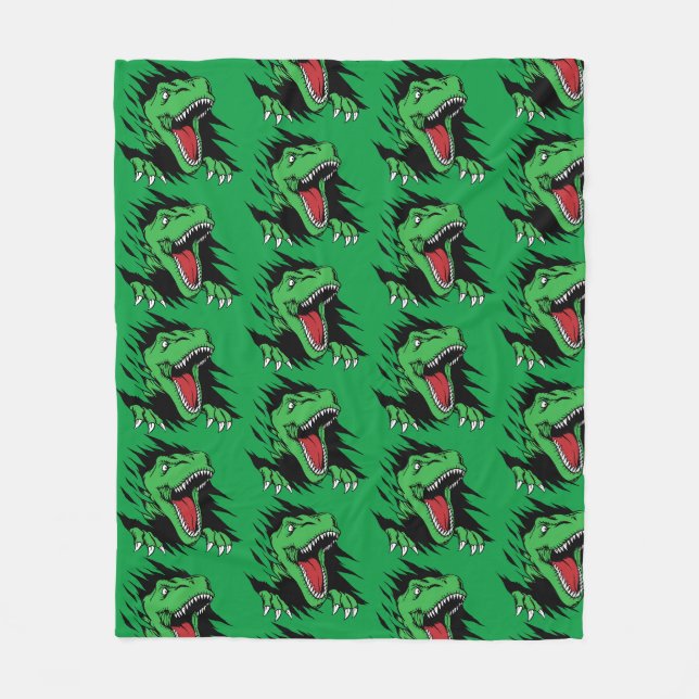 Dinosaur-barn Fleecefilt (Framsidan)