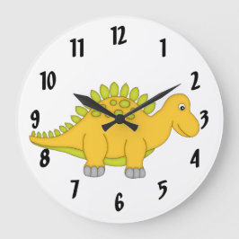 Dinosaur-Barn för matväska/medel för Gult Stor Klocka
