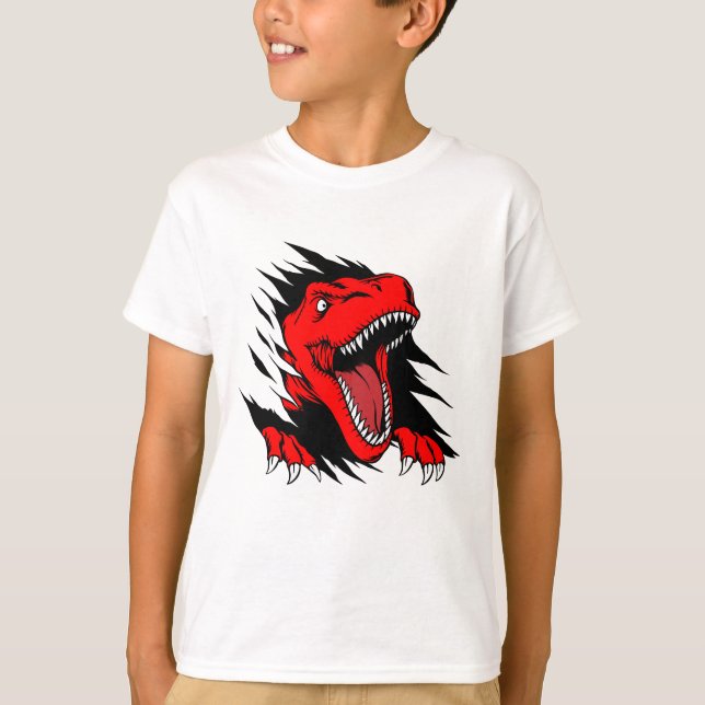 Dinosaur-barn T Shirt (Framsida)