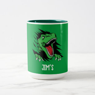 Dinosaur-barn Två-Tonad Mugg