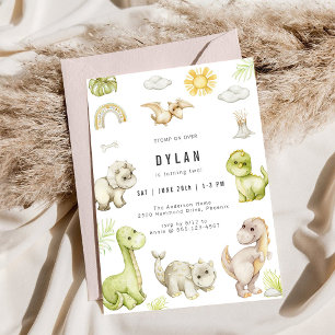Dinosaur Barnkalas Inbjudan