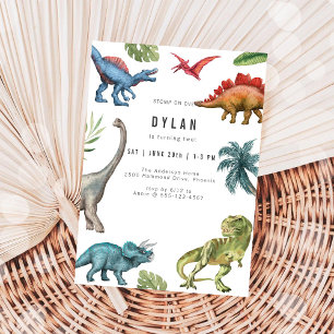 Dinosaur Barnkalas Inbjudan