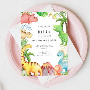 Dinosaur Barnkalas Inbjudan