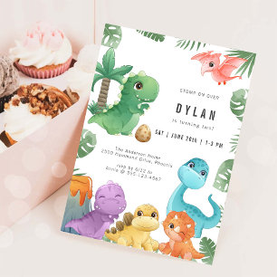 Dinosaur Barnkalas Inbjudan