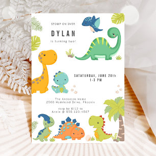 Dinosaur Barnkalas Inbjudan