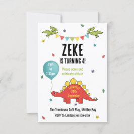 Dinosaur Barnkalasinbjudan Inbjudningar