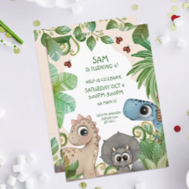 Dinosaur Barns födelsedag Dino Inbjudningar