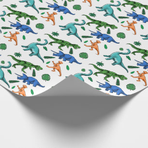 Dinosaur Barns födelsedag Dino PreHistoric Jurassi Presentpapper