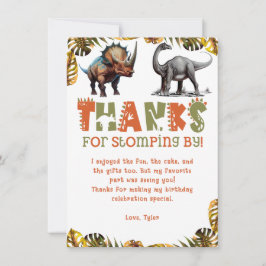 Dinosaur Barns födelsedag Dino - tackkort Inbjudningar