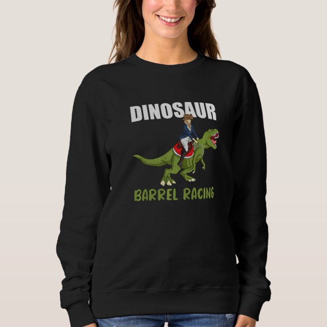 Dinosaur Barrel Racing Rodeo Dino Barrel Racer T Shirt (Framsida)