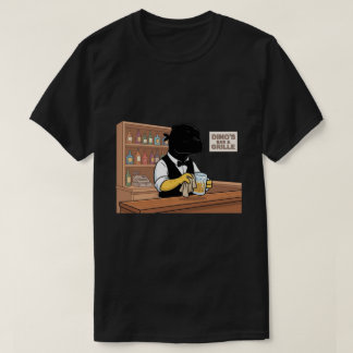 Dinosaur Bartender Bar Öl Rolig Tecknad Film T Shirt